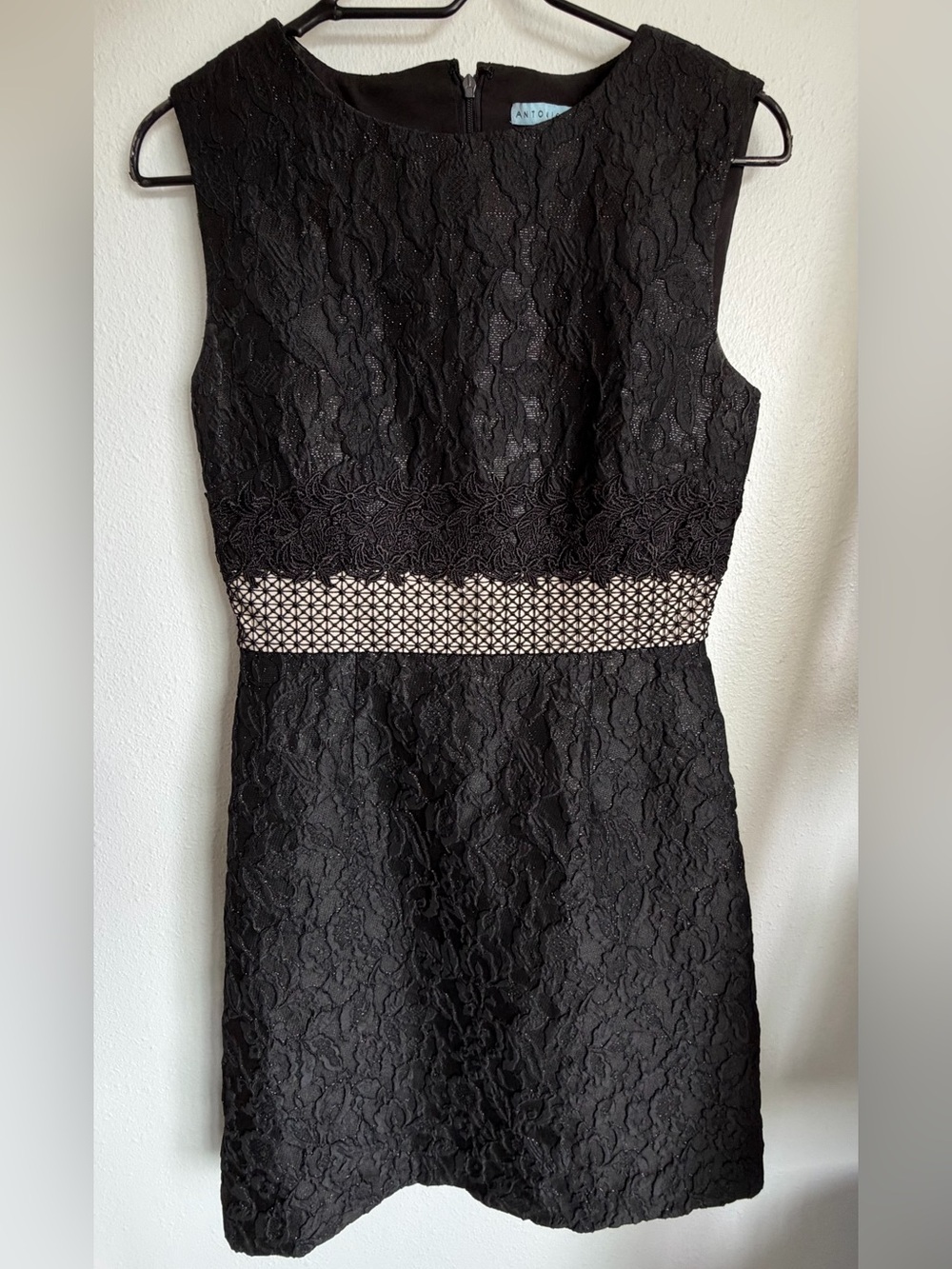 Antonio Melani Edna Lace Cocktail Dress Size 4 Black